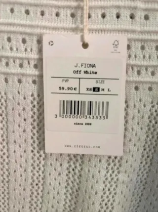 Jersey Fiona blanco calado