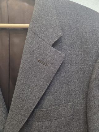 Traje Burberry talla XL gris lana peinada