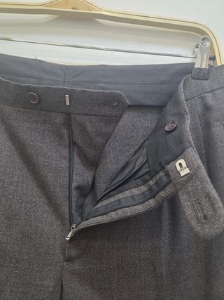 Traje Burberry talla XL gris lana peinada