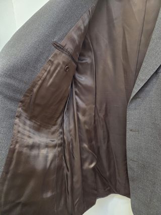 Traje Burberry talla XL gris lana peinada