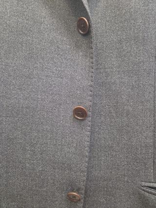 Traje Burberry talla XL gris lana peinada