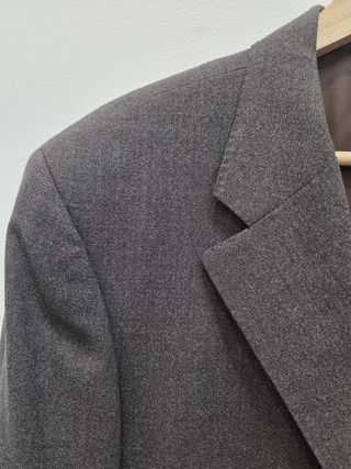 Traje Burberry talla XL gris lana peinada