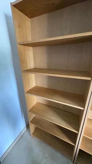 2 Estanterías Billy Ikea Madera Marrón chapa roble