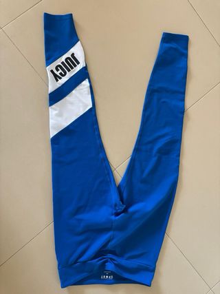 Leggings deportivos Juicy Couture azul y blanco