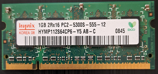 Hynix 1GB DDR2 SODIMM PC2-5300S