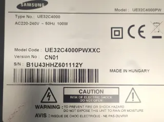 TV Samsung UE32C4000PWXXC DESPIECE