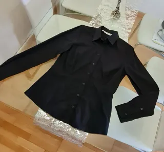 Camisa Zara manga larga negra Talla M