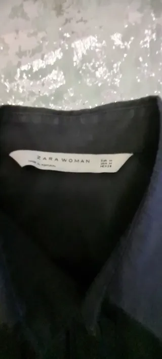 Camisa Zara manga larga negra Talla M