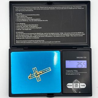 Colgante Oro 18K, Crucifijo, 2.55gr