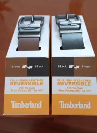 Cinturón Timberland Cuero Reversible Marrón/Negro