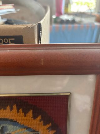 Cuadro  punto cruz Virgen María