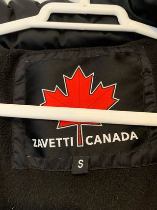 Abrigo Parka Zavetti Canada Talla S Negro