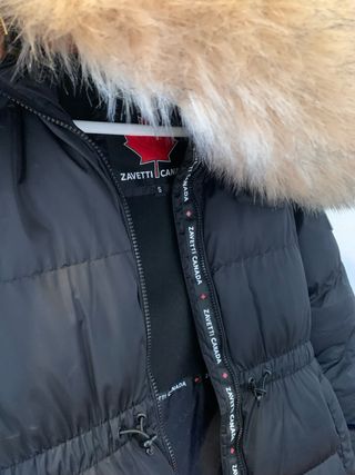Abrigo Parka Zavetti Canada Talla S Negro