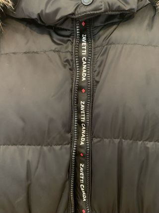 Abrigo Parka Zavetti Canada Talla S Negro