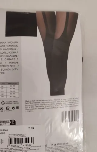 Collant Calzedonia Nero Tg. 1/2 - S/M  Nuovo