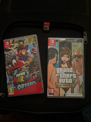 Juegos NinSwitch: Mario Odyssey , GTA y Zeda BOW .