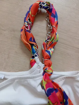 Conjunto Top Blanco y Pantalón Verde