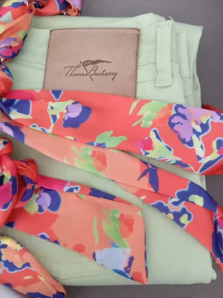 Conjunto Top Blanco y Pantalón Verde