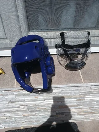 Casco Taekwondo Niño Talla M Azul