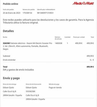 Patinete Eléctrico Xiaomi Pro 2 + Rueda