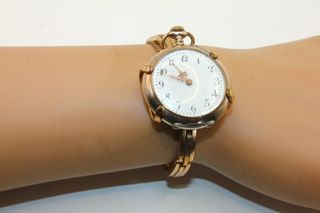 Esclusivo bracciale orologio argento oro fine 1800