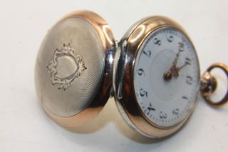 Esclusivo bracciale orologio argento oro fine 1800