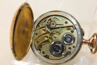 Esclusivo bracciale orologio argento oro fine 1800