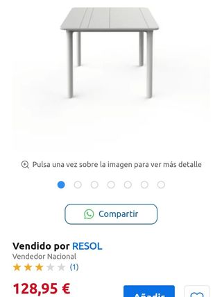 Mesa Noa 90x90 Plastico