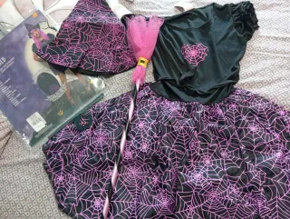 Disfraz Bruja Spiderweb + Escoba Talla Única