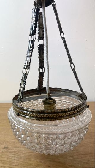 Antigua lámpara de techo estilo farol