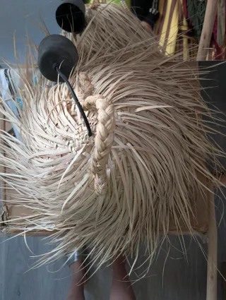 Lámpara de techo de ratán