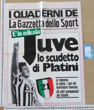 Poster Michel Platini Juventus (Lanciostory 1987)