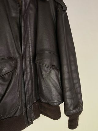 Chaqueta Cuero Marrón Aviador Schott Talla 46