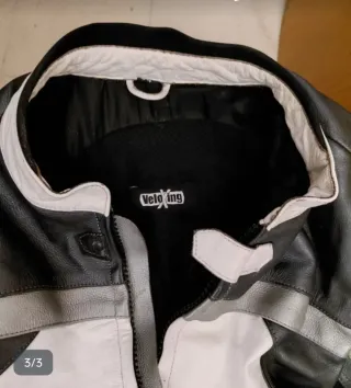 Chaqueta Moto Hombre Negra y Blanca
