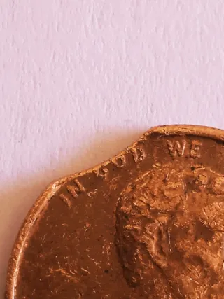 MONEDA 1 CENTAVO LINCOLN.1969S.ERROR RECORTADA.