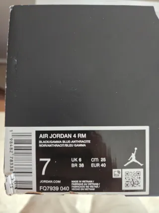 Jordan 4 Black Gamma Blue - Nuevas con Etiqueta