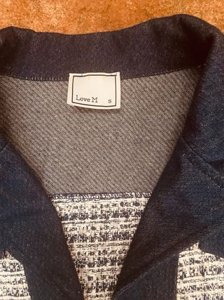 Chaqueta Tweed y Jeans Azul/Blanco