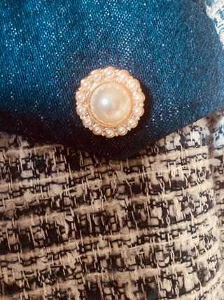 Chaqueta Tweed y Jeans Azul/Blanco