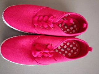 Bambas de tela fucsia