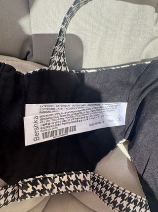 Top Bershka Pata de Gallo Tirantes