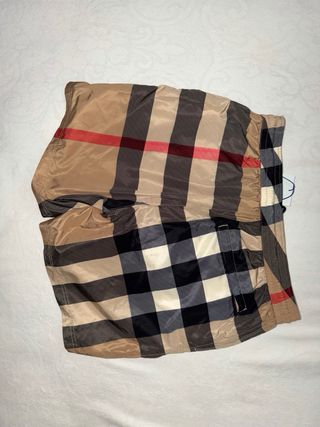 Shorts Burberry a scacchi Beige/Marrone