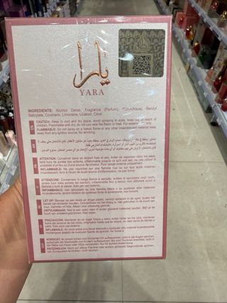 Perfume Lattafa Yara Mujer Rosa y Dorado