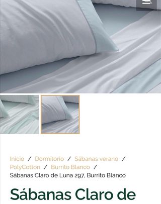Sábanas Burrito Blanco 90cm