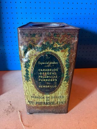Lata antigua Viuda Pitarre Fábrica de Dulces