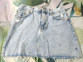 Lote 2 Mini Faldas Vaqueras Mango Talla S