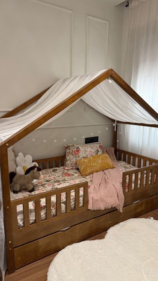 Cama Infantil Montessori Madera Natural
