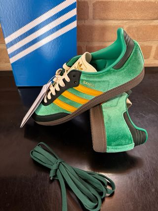 Adidas Samba OG "Green Preloved Yellow Velvet"