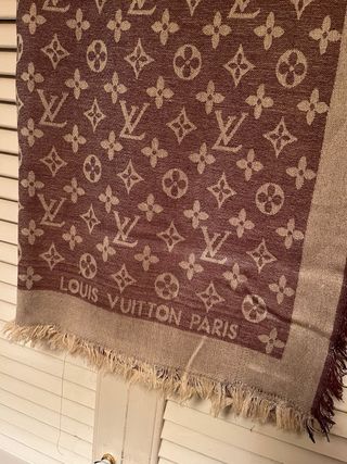 Pañuelo Louis Vuitton Monogram Marrón y beig