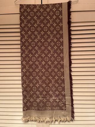 Pañuelo Louis Vuitton Monogram Marrón y beig