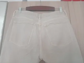 Pantalones Mango Beige Mujer